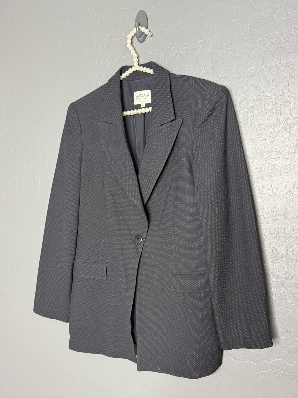 Armani Collezioni Women's Black Single-Button Blazer